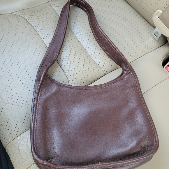 Vintage Coach Ergo Mini Boho zip bag 1998 9020 Mini Shoulder Brown Mahogany Y2k - Picture 2 of 9